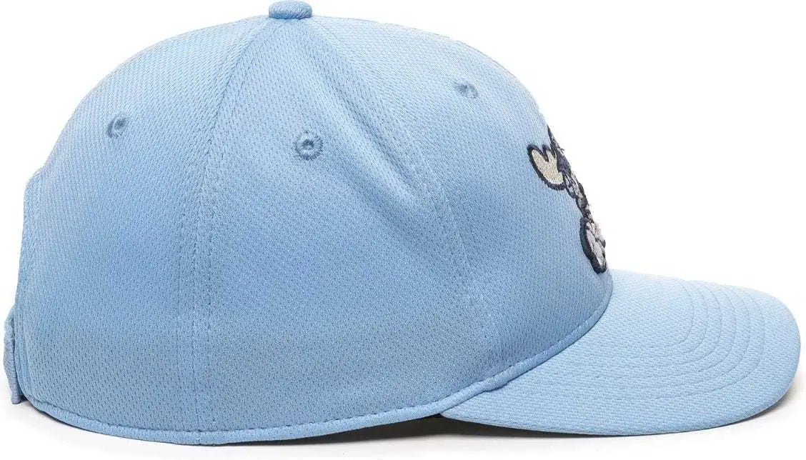 OC Sports MIN-350 MiLB Replica Polyester Baseball Cap - Wilmington Blue Rocks Columbia Blue