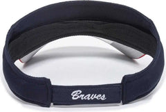 OC Sports MLB-185 Traditional Visor - Atlanta Braves - Navy Red / One Size Fits Most
