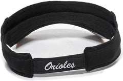 OC Sports MLB-185 Traditional Visor - Baltimore Orioles - White Black Orange / One Size Fits Most