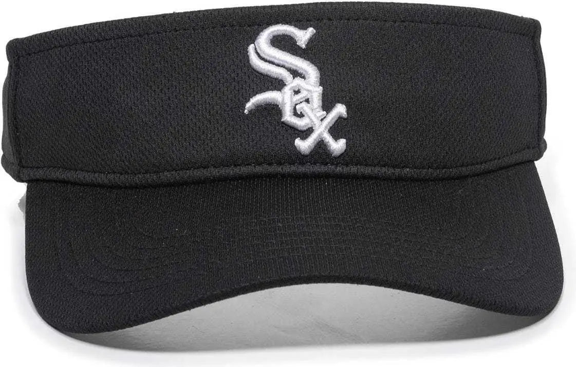 OC Sports MLB-185 Traditional Visor - Chicago White Sox - Black / One Size Fits Most