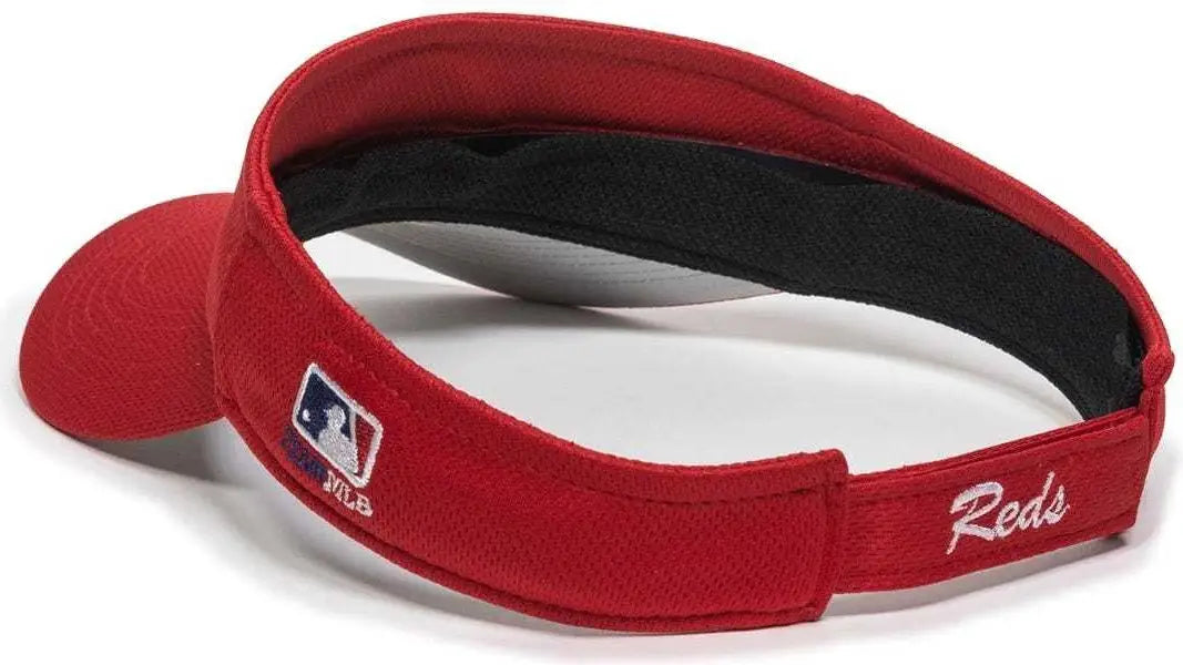 OC Sports MLB-185 Traditional Visor - Cincinnati Reds Red - Red / One Size Fits Most