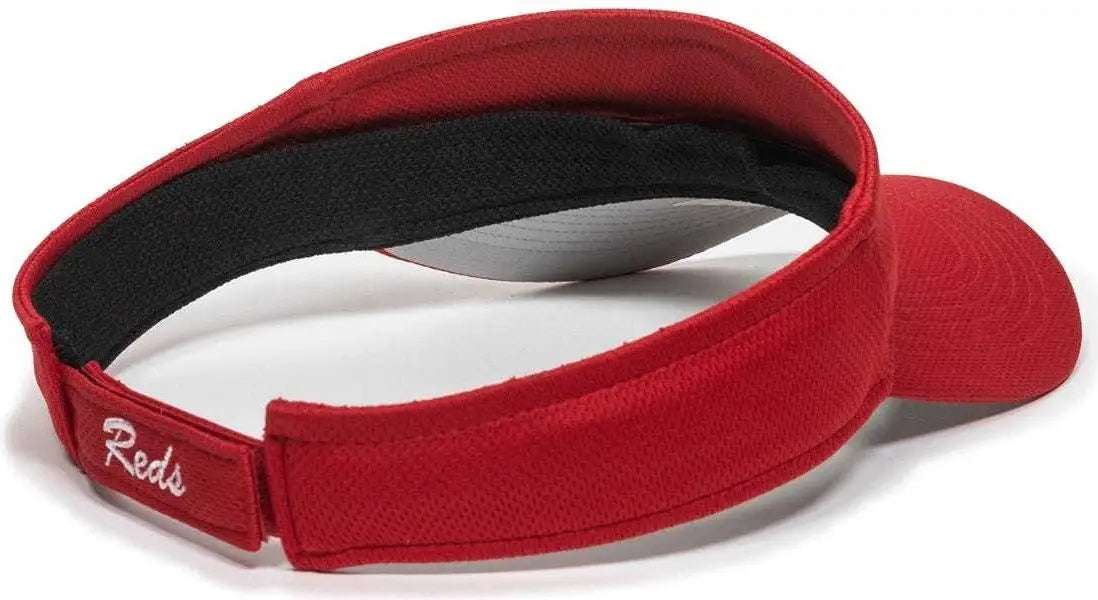 OC Sports MLB-185 Traditional Visor - Cincinnati Reds Red - Red / One Size Fits Most
