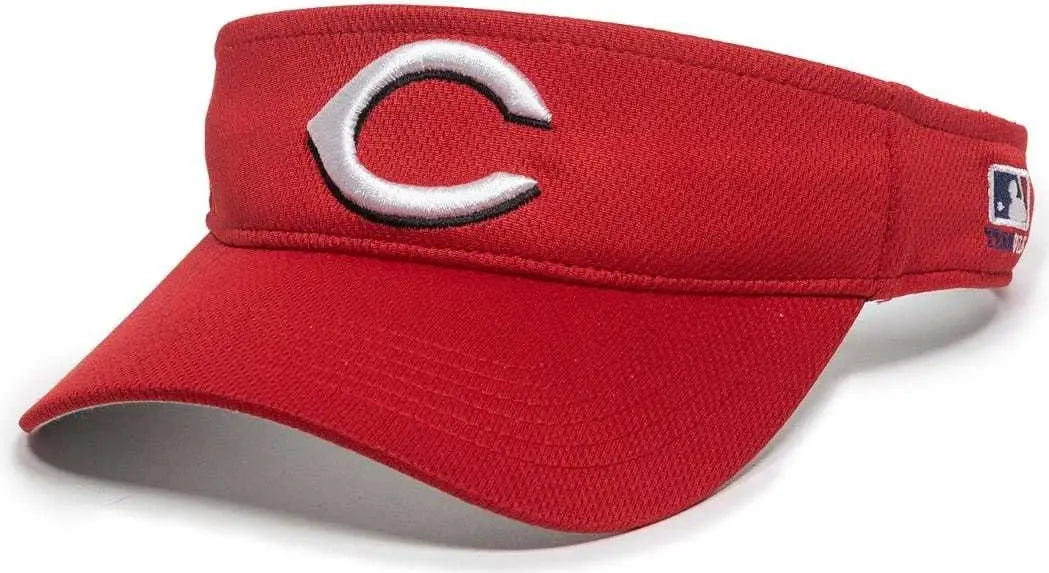 OC Sports MLB-185 Traditional Visor - Cincinnati Reds Red - Red / One Size Fits Most