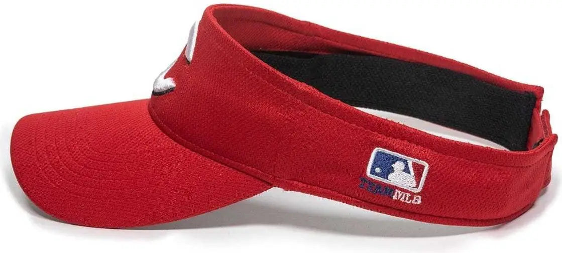 OC Sports MLB-185 Traditional Visor - Cincinnati Reds Red - Red / One Size Fits Most