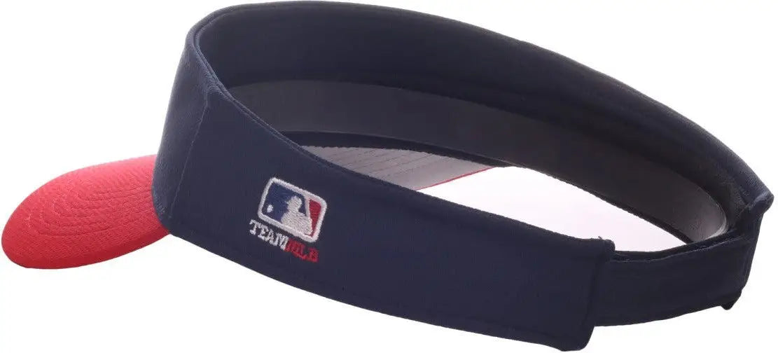 OC Sports MLB-185 Traditional Visor - Cleveland Guardians - Black Red / One Size Fits Most