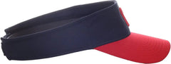 OC Sports MLB-185 Traditional Visor - Cleveland Guardians - Black Red / One Size Fits Most
