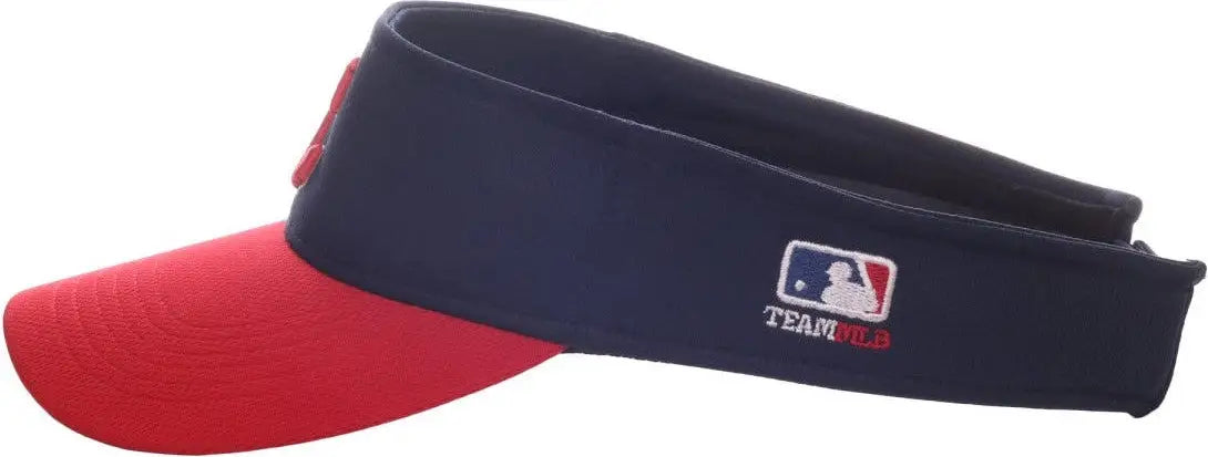 OC Sports MLB-185 Traditional Visor - Cleveland Guardians - Black Red / One Size Fits Most