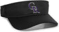 OC Sports MLB-185 Traditional Visor - Colorado Rockies - Black / One Size Fits Most