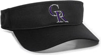 OC Sports MLB-185 Traditional Visor - Colorado Rockies - Black / One Size Fits Most