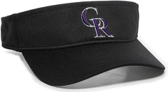 OC Sports MLB-185 Traditional Visor - Colorado Rockies - Black / One Size Fits Most