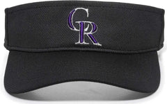 OC Sports MLB-185 Traditional Visor - Colorado Rockies - Black / One Size Fits Most