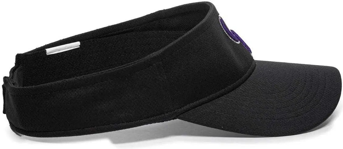 OC Sports MLB-185 Traditional Visor - Colorado Rockies - Black / One Size Fits Most
