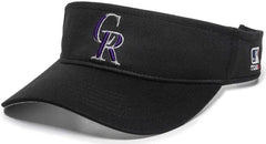 OC Sports MLB-185 Traditional Visor - Colorado Rockies - Black / One Size Fits Most