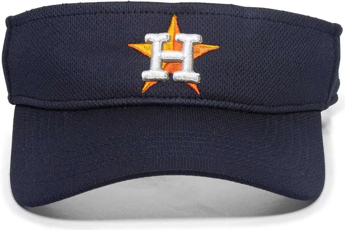 OC Sports MLB-185 Traditional Visor - Houston Astros - Navy / One Size Fits Most