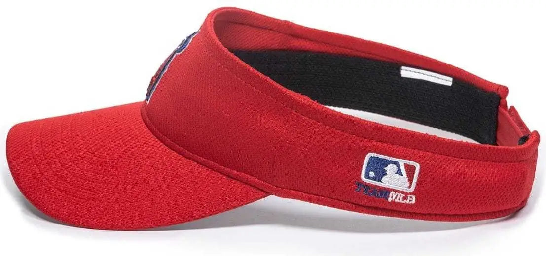 OC Sports MLB-185 Traditional Visor - Los Angeles Angels - Red / One Size Fits Most