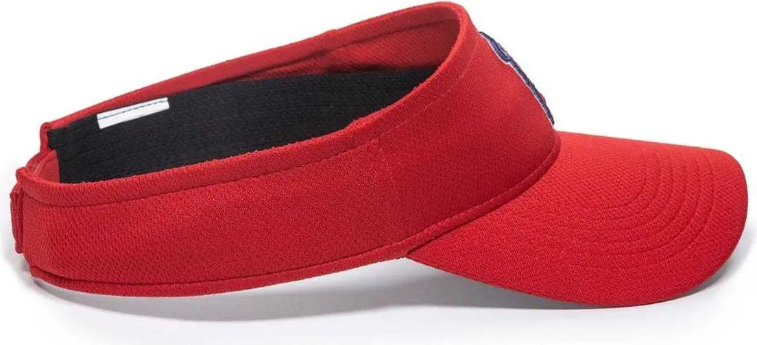 OC Sports MLB-185 Traditional Visor - Los Angeles Angels - Red / One Size Fits Most