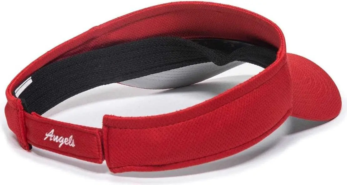 OC Sports MLB-185 Traditional Visor - Los Angeles Angels - Red / One Size Fits Most
