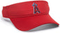 OC Sports MLB-185 Traditional Visor - Los Angeles Angels - Red / One Size Fits Most