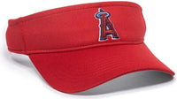 OC Sports MLB-185 Traditional Visor - Los Angeles Angels - Red / One Size Fits Most