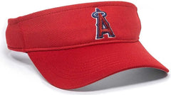 OC Sports MLB-185 Traditional Visor - Los Angeles Angels - Red / One Size Fits Most