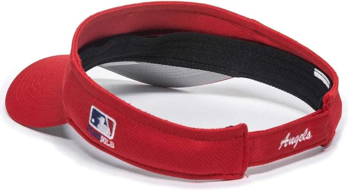 OC Sports MLB-185 Traditional Visor - Los Angeles Angels - Red / One Size Fits Most
