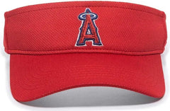 OC Sports MLB-185 Traditional Visor - Los Angeles Angels - Red / One Size Fits Most