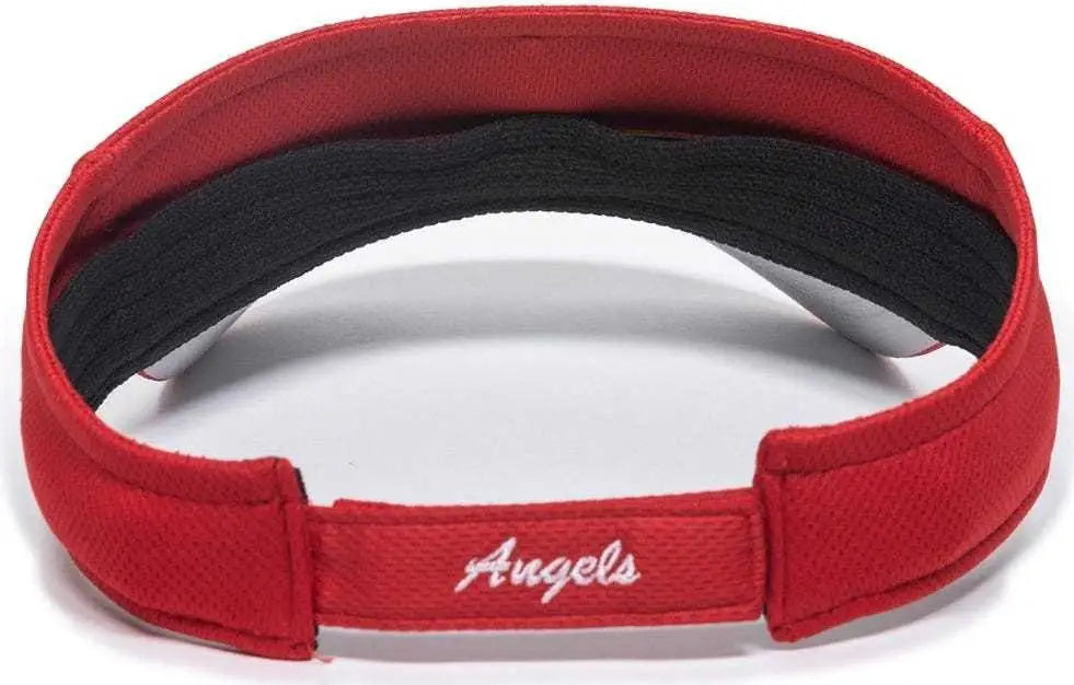OC Sports MLB-185 Traditional Visor - Los Angeles Angels - Red / One Size Fits Most