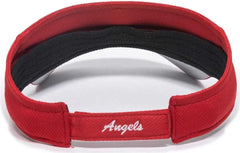 OC Sports MLB-185 Traditional Visor - Los Angeles Angels - Red / One Size Fits Most