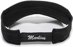 OC Sports MLB-185 Traditional Visor - Miami Marlins - Black / One Size Fits Most