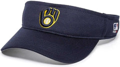 OC Sports MLB-185 Traditional Visor - Milwaukee Brewers - Navy / One Size Fits Most