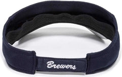 OC Sports MLB-185 Traditional Visor - Milwaukee Brewers - Navy / One Size Fits Most