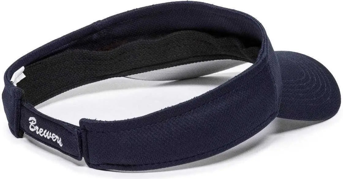 OC Sports MLB-185 Traditional Visor - Milwaukee Brewers - Navy / One Size Fits Most
