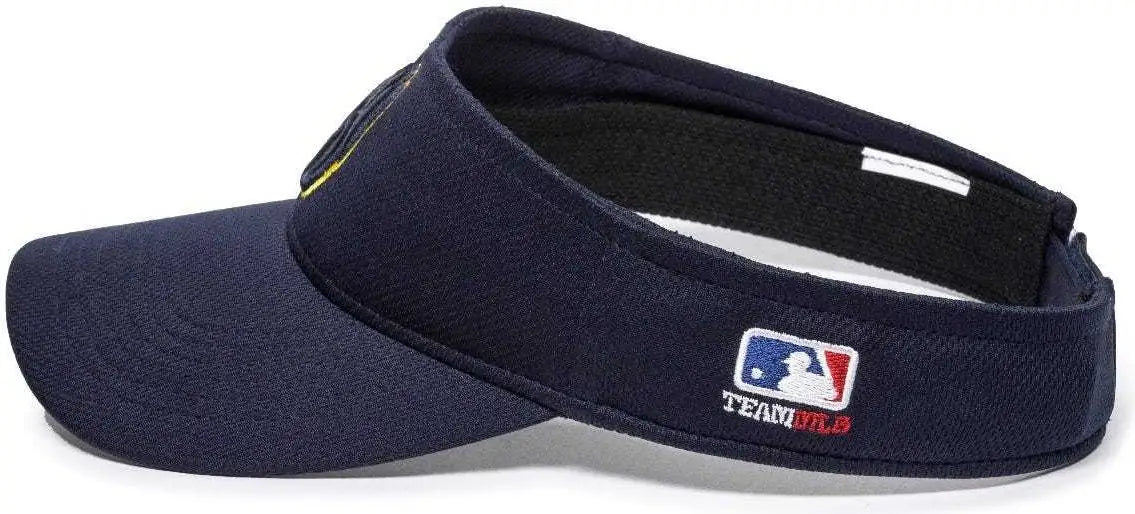 OC Sports MLB-185 Traditional Visor - Milwaukee Brewers - Navy / One Size Fits Most
