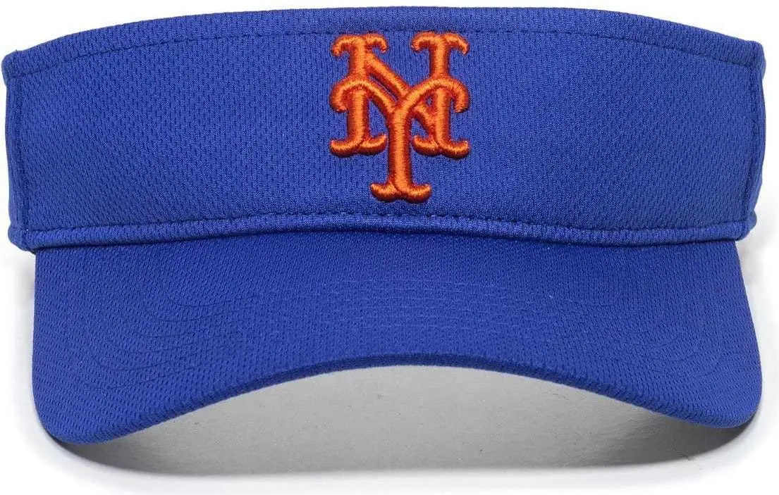 OC Sports MLB-185 Traditional Visor - New York Mets - Royal / One Size Fits Most