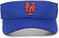 OC Sports MLB-185 Traditional Visor - New York Mets - Royal / One Size Fits Most