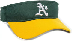 OC Sports MLB-185 Traditional Visor - Oakland Athletics - Forest Gold / One Size Fits Most