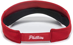 OC Sports MLB-185 Traditional Visor - Philadelphia Phillies - Red / One Size Fits Most