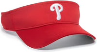 OC Sports MLB-185 Traditional Visor - Philadelphia Phillies - Red / One Size Fits Most