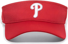 OC Sports MLB-185 Traditional Visor - Philadelphia Phillies - Red / One Size Fits Most