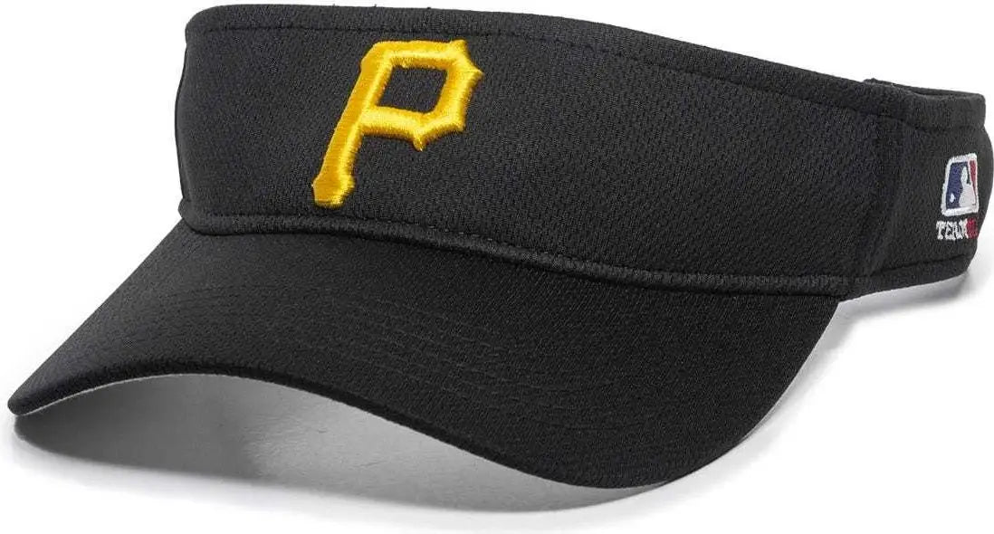 OC Sports MLB-185 Traditional Visor - Pittsburgh Pirates - Black / One Size Fits Most