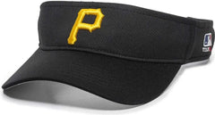 OC Sports MLB-185 Traditional Visor - Pittsburgh Pirates - Black / One Size Fits Most