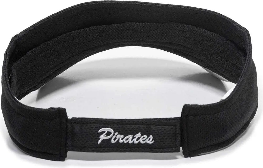 OC Sports MLB-185 Traditional Visor - Pittsburgh Pirates - Black / One Size Fits Most