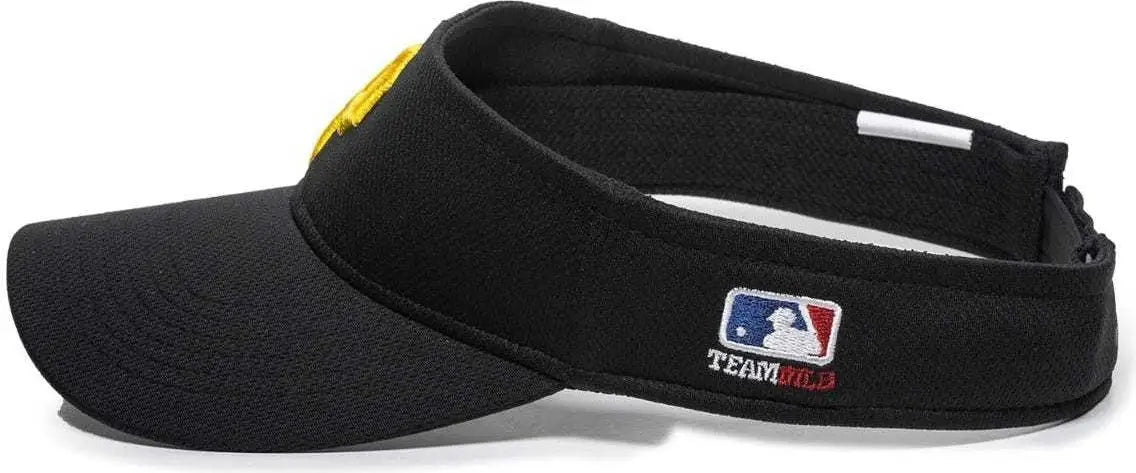 OC Sports MLB-185 Traditional Visor - Pittsburgh Pirates - Black / One Size Fits Most