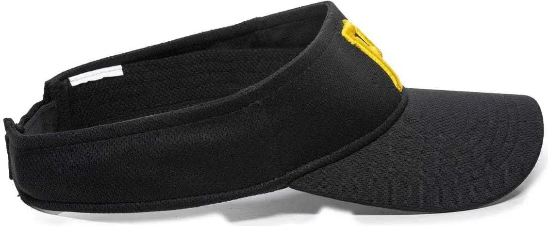 OC Sports MLB-185 Traditional Visor - Pittsburgh Pirates - Black / One Size Fits Most