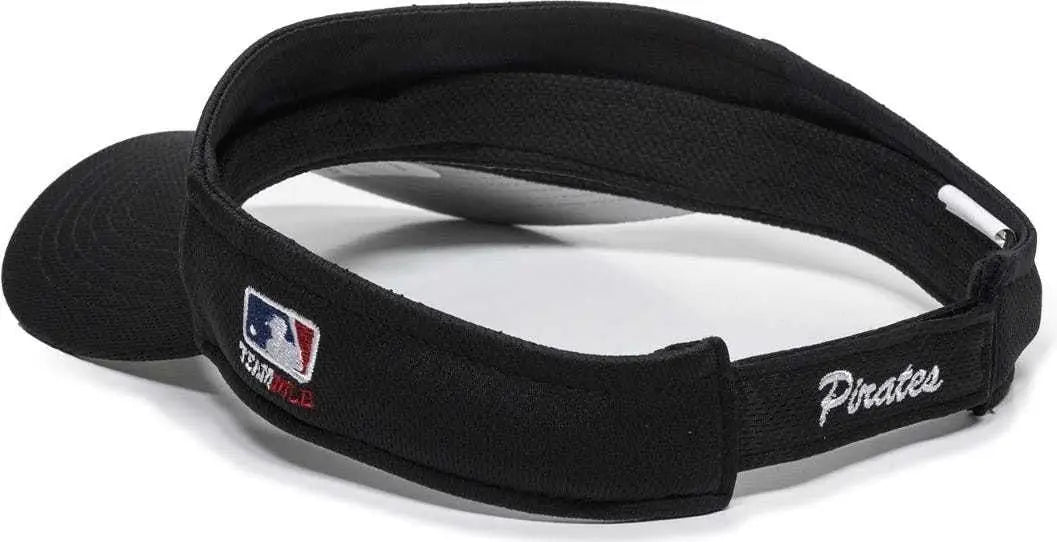 OC Sports MLB-185 Traditional Visor - Pittsburgh Pirates - Black / One Size Fits Most