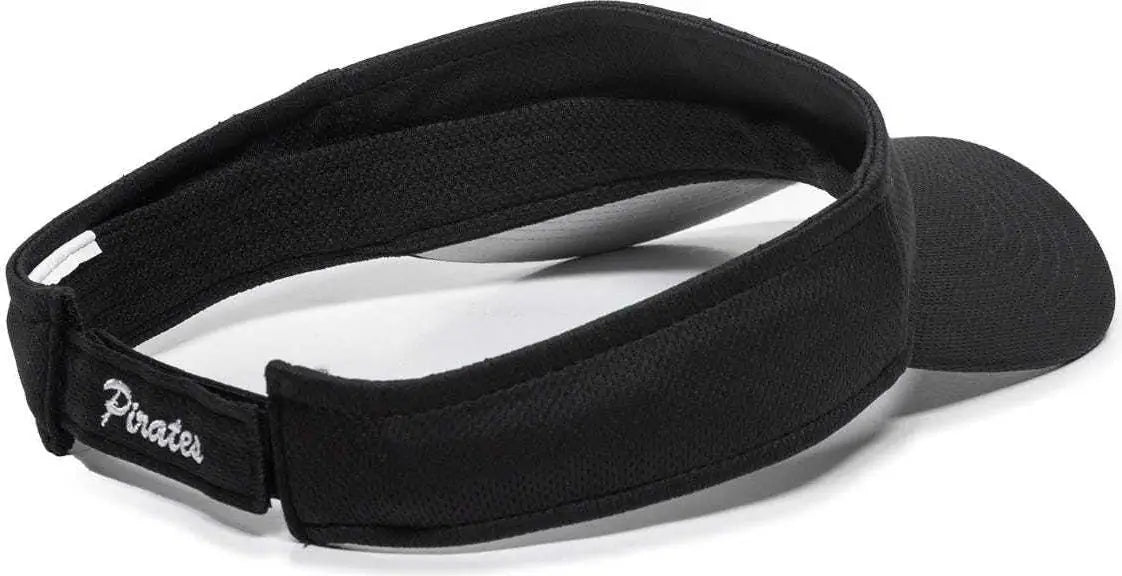 OC Sports MLB-185 Traditional Visor - Pittsburgh Pirates - Black / One Size Fits Most