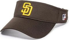 OC Sports MLB-185 Traditional Visor - San Diego Padres - Brown / One Size Fits Most