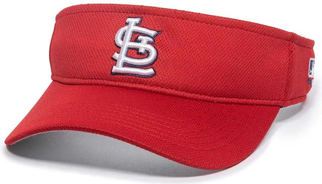 OC Sports MLB-185 Traditional Visor - St. Louis Cardinals - Red / One Size Fits Most