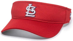 OC Sports MLB-185 Traditional Visor - St. Louis Cardinals - Red / One Size Fits Most