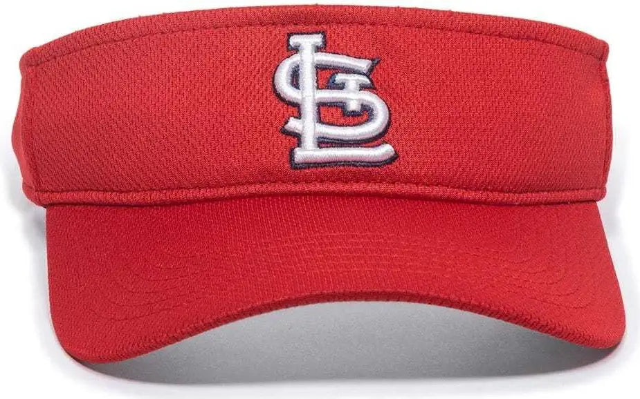 OC Sports MLB-185 Traditional Visor - St. Louis Cardinals - Red / One Size Fits Most